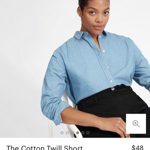 Everlane Cotton Twill Short Black